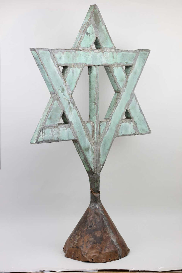 Late 19th Century American Copper 'Star of David' Synagogue Roof Top Finial