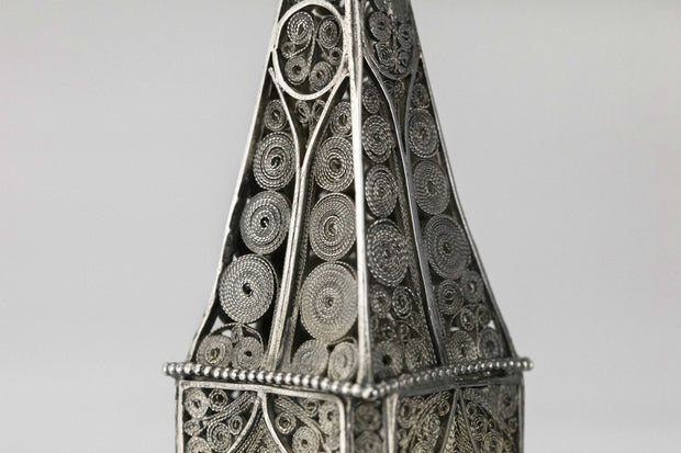 19th Century Austrian Silver Spice Tower - Menorah Galleries