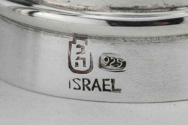 Pair Of Silver Torah Finials, Bezalel Ha'cahdsh, Jerusalem, Circa 1950 - Menorah Galleries