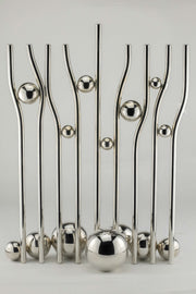 Modern Israeli Sterling Silver Hanukkah Lamp Menorah by Arie Ofir - Menorah Galleries