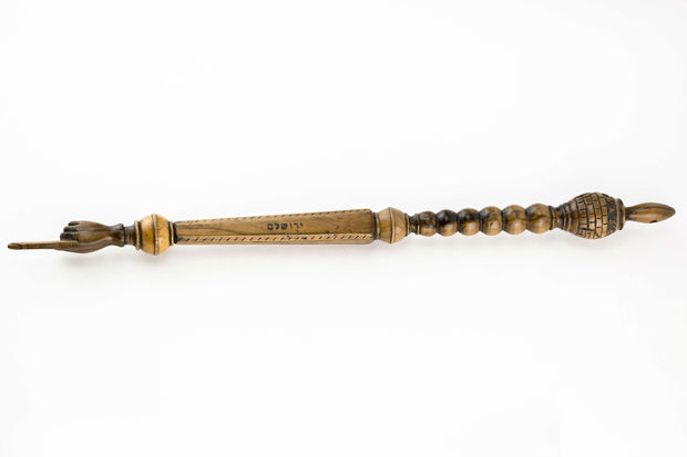 Olive-wood Torah Pointer, Jerusalem, Circa 1930 - Menorah Galleries