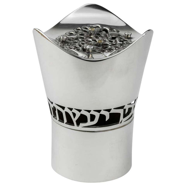 Modern Silver Etrog Container by Moshe Zabari, New York - Menorah Galleries