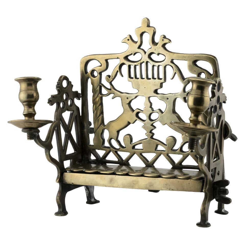 18th Century Italian Brass Hanukkah Lamp Menorah – Menorah Galleries