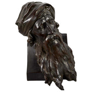 19th Century German Terracotta Bust of Bearded Jew by Paul Ludwig Kowalczewski - Menorah Galleries