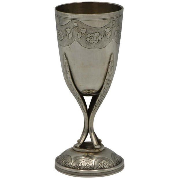 19th Century Silver Kiddush Goblet, Lemberg 1814 - Menorah Galleries