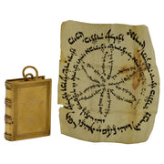 Early 19th Century Dutch Gold Jewish Amulet Case with Hebrew Parchment - Menorah Galleries