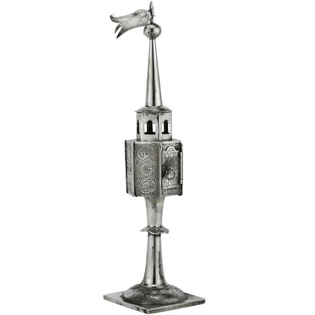 Early 19th Century Polish Silver Spice Tower - Menorah Galleries