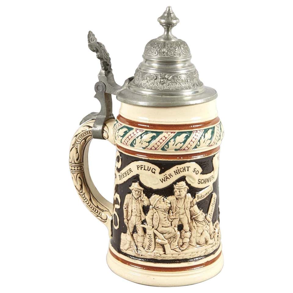 Late 19th Century German Ceramic Beer Stein – Menorah Galleries