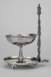19th Century Afghan Silver Shabbat Oil Lamp - Menorah Galleries