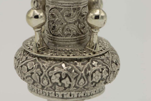 Late 19th Century Anglo-Indian Silver Havdalah Set - Menorah Galleries