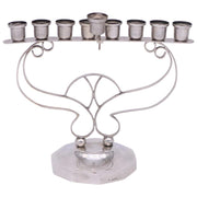 Mid-20th Century Israeli Silver Arts & Crafts Hanukkah Lamp Menorah