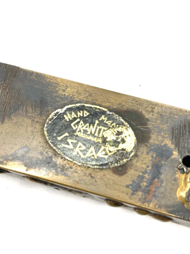 Mid-20th Century Brutalist Brass Mezuzah Case by David Palombo
