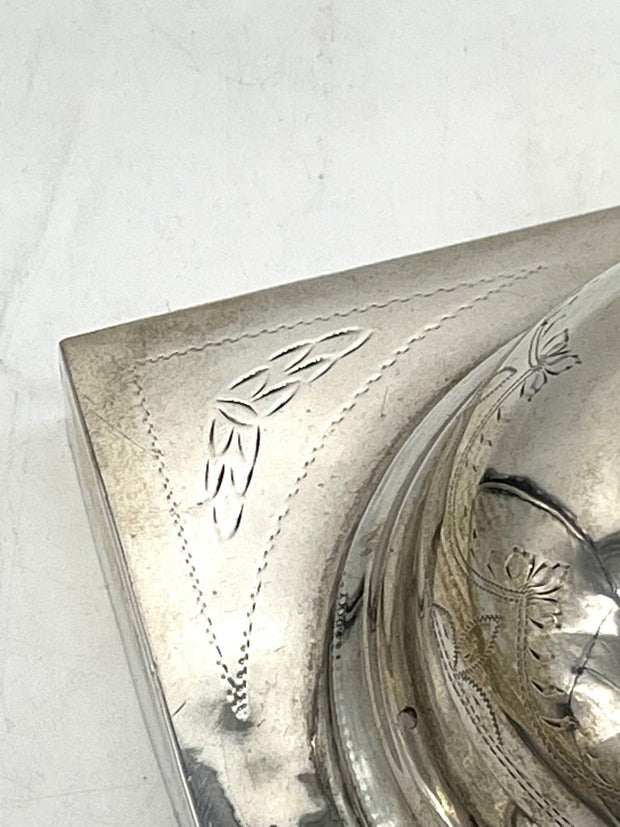 Early 20th Century Monumental Polish Silver Hanukkah Lamp