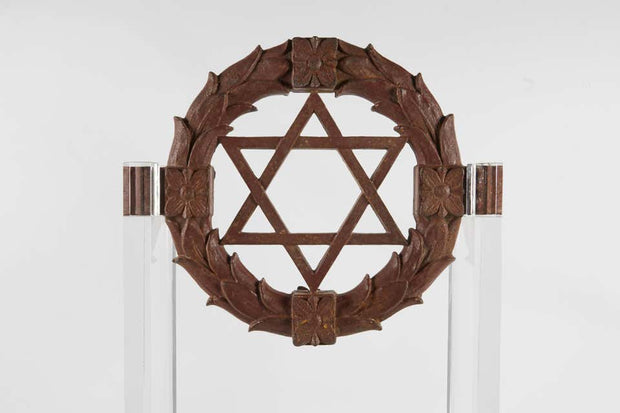 19th Century American Ornamental Cast Iron of Star of David - Menorah Galleries