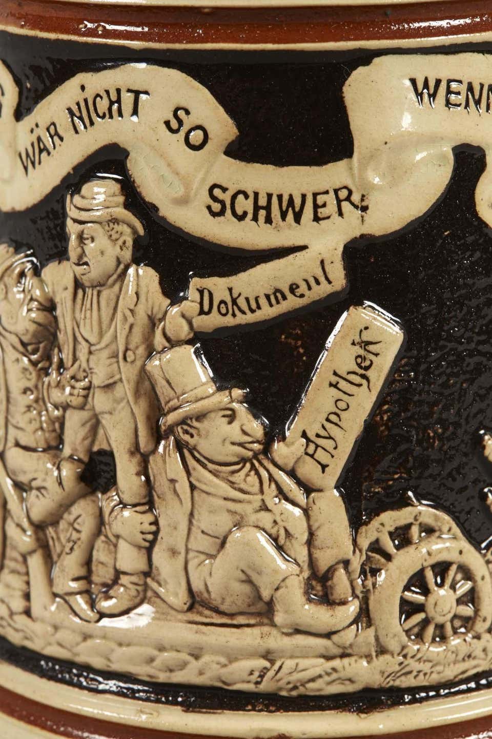 Late 19th Century German Ceramic Beer Stein – Menorah Galleries