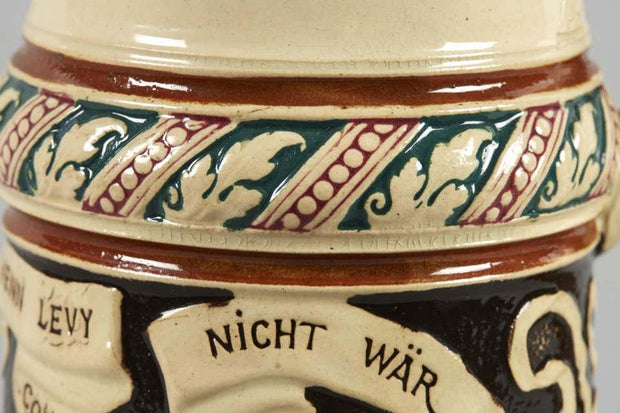 Late 19th Century German Ceramic Beer Stein - Menorah Galleries