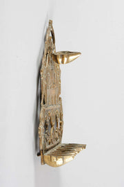 Early 20th Century North-African "Fleur-de-lis" Brass Hanukkah Lamp Menorah - Menorah Galleries