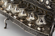 19th Century Polish Silver and Silver Filigree Hanukkah Lamp Menorah - Menorah Galleries