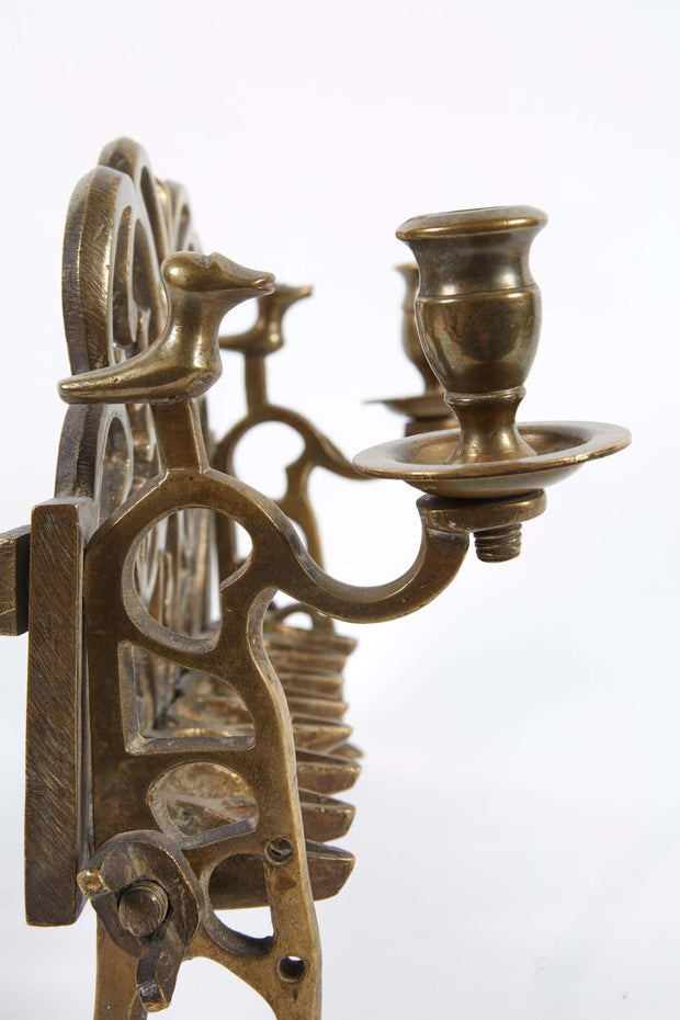 18th Century Polish Brass Hanukkah Lamp Menorah - Menorah Galleries
