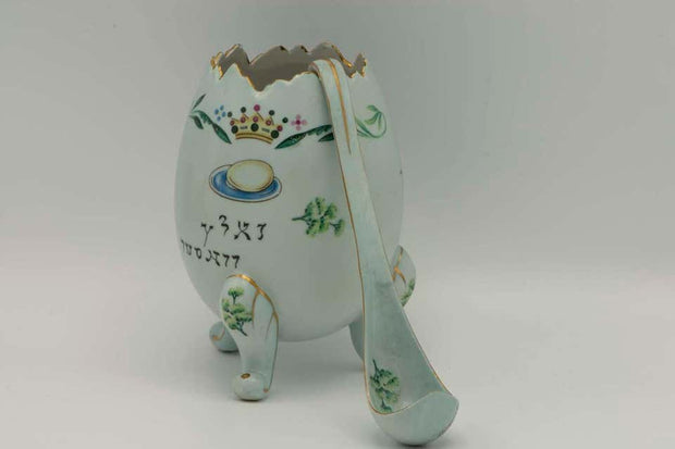 Early 20th Century American Porcelain Salt-Water Dish for the Passover Seder - Menorah Galleries