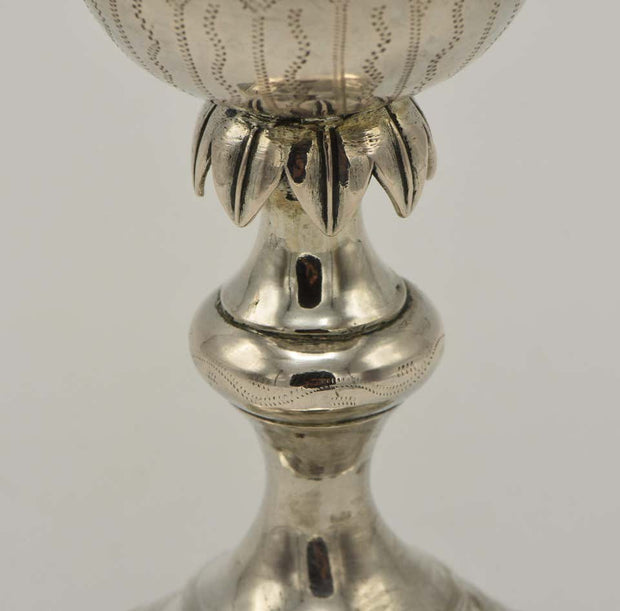 Mid-19th Century Lithuanian Silver Kiddush Goblet - Menorah Galleries