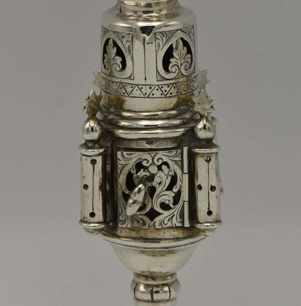 Late 19th Century German Silver Spice Tower - Menorah Galleries