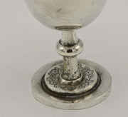 19th Century Chinese Silver Kiddush Goblet with a Saucer - Menorah Galleries