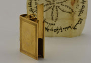 Early 19th Century Dutch Gold Jewish Amulet Case with Hebrew Parchment - Menorah Galleries