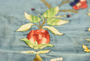 Rare 19th Century Judaic Embroidered Silk Textile - Menorah Galleries