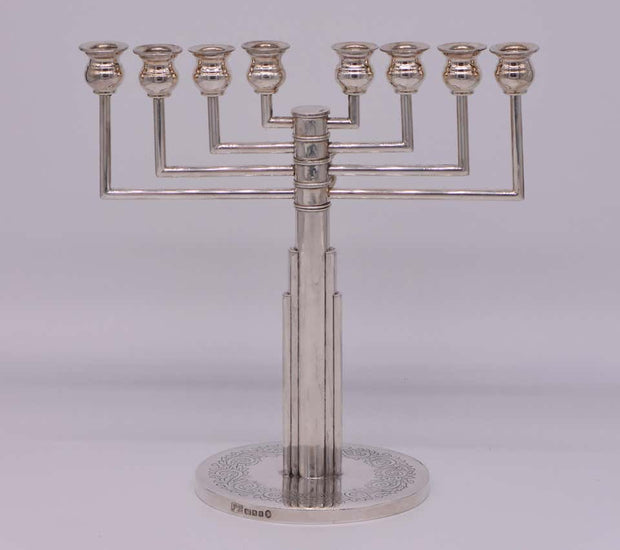 Mid-20th Century English Silver Hanukkah Lamp by Paul Bennett