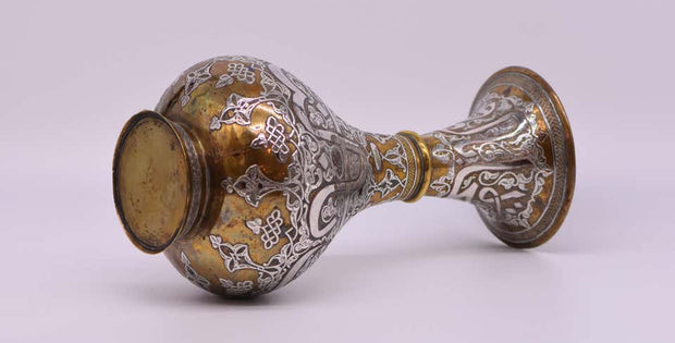 Late 19th Century Syrian Damascened Judaica Vase