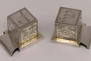 Mid-19th Century Polish Silver Tefillin Cases