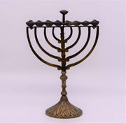 Mid-18th Century Italian Bronze Hanukkah Lamp Menorah