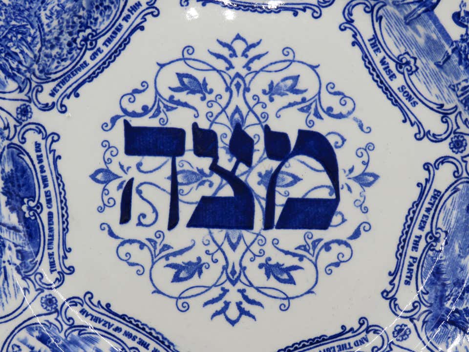 Mid-19th Century English Pottery Passover Plate – Menorah Galleries