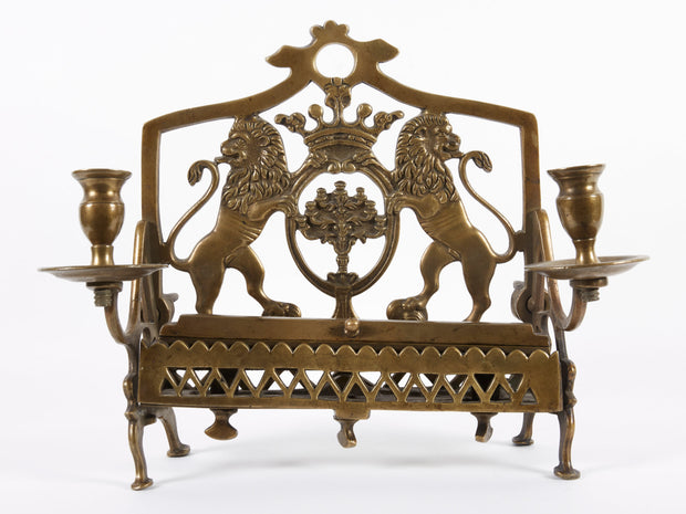 18th Century Galician Brass Hanukkah Lamp Menorah - Menorah Galleries